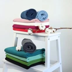 Bio Interlock Jersey Uni Rot -STOFFBIOTOP Verkäufe uni rot Bio Interlock Jersey 926 3