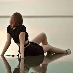 Bio Interlock Jersey Uni Schwarz -STOFFBIOTOP Verkäufe uni schwarz Bio Interlock Jersey 923 3