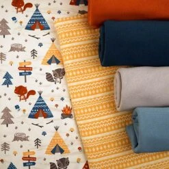 Bio Jersey Motiv Abenteuercamp Von Stoffonkel -STOFFBIOTOP Verkäufe von Stoffonkel Bio Jersey Motiv Abenteuercamp 982 4